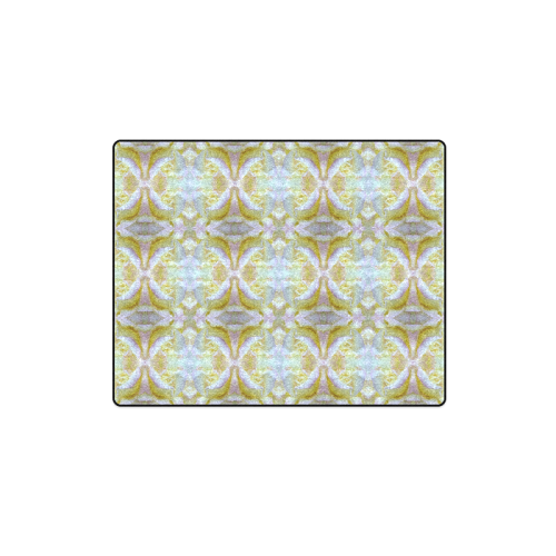 White Yellow  Pattern Blanket 40"x50"