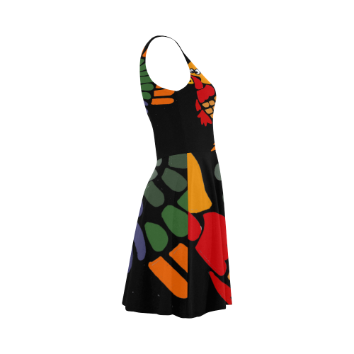 Funny Turkey Abstract Art Atalanta Sundress (Model D04)