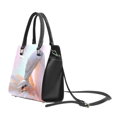 Flamingo Pink Mint Classic Shoulder Handbag (Model 1653)