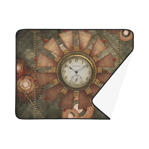 Steampunk, wonderful clocks in noble design Beach Mat 78"x 60"
