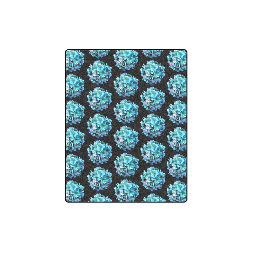 Green Blue Hydrangea Pattern Blanket 40"x50"