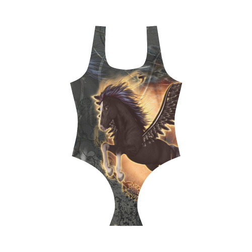 The dark pegasus Vest One Piece Swimsuit (Model S04)