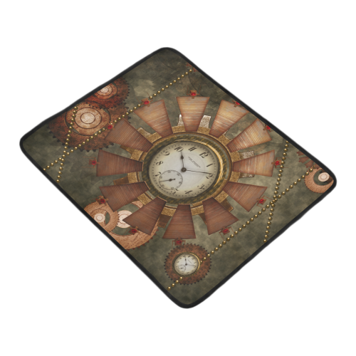 Steampunk, wonderful clocks in noble design Beach Mat 78"x 60"