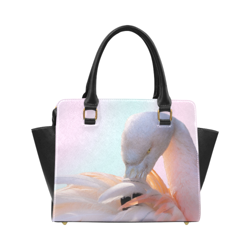 Flamingo Pink Mint Classic Shoulder Handbag (Model 1653)