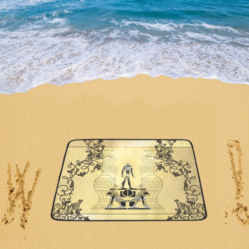 Anubis, the egypt god Beach Mat 78"x 60"