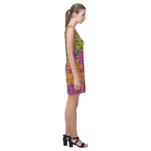 Carpe Diem in rainbows Medea Vest Dress (Model D06)