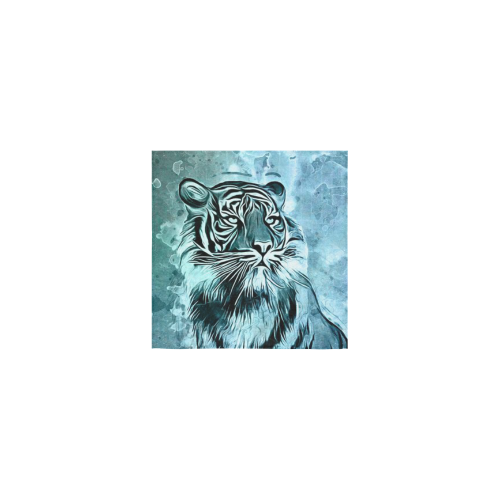 Watercolor Tiger Square Towel 13“x13”