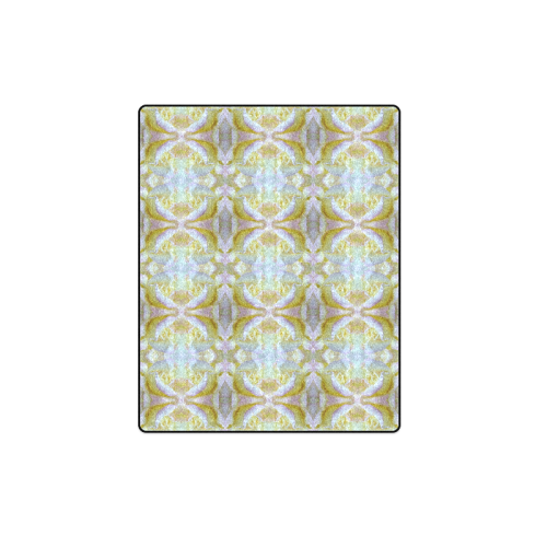 White Yellow  Pattern Blanket 40"x50"