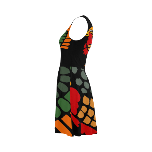 Funny Turkey Abstract Art Atalanta Sundress (Model D04)