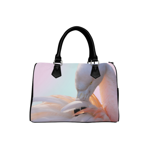 Flamingo Pink Mint Boston Handbag (Model 1621)