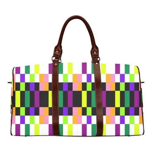 Colorful geometry Waterproof Travel Bag/Large (Model 1639)