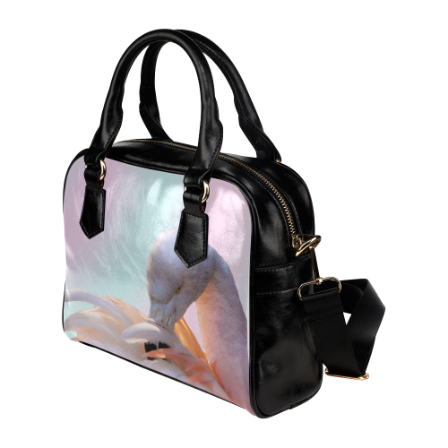 Flamingo Pink Mint Shoulder Handbag (Model 1634)