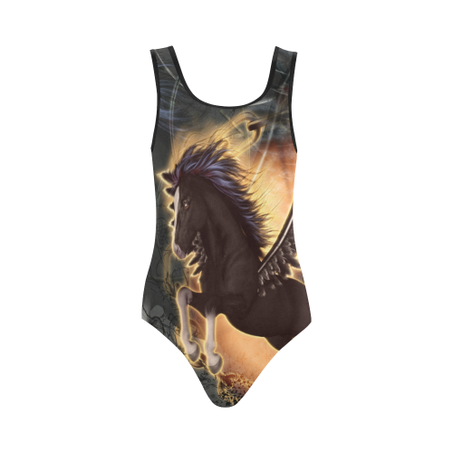 The dark pegasus Vest One Piece Swimsuit (Model S04)