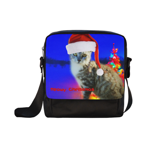 "Greysee Meowy Christmas" Crossbody Nylon Bags (Model 1633)
