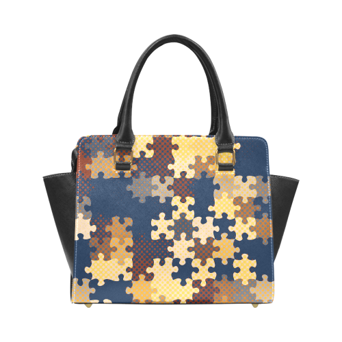 puzzle Rivet Shoulder Handbag (Model 1645)