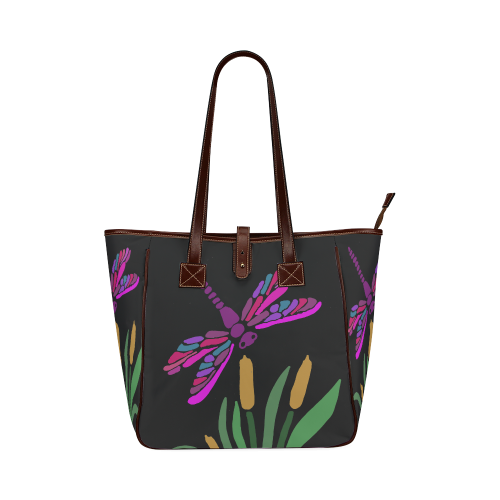 Colorful Dragonfly Abstract Art Classic Tote Bag (Model 1644)