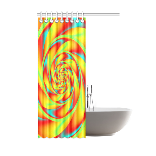 CRAZY POWER SPIRAL neon colored Shower Curtain 48"x72" ID D677532