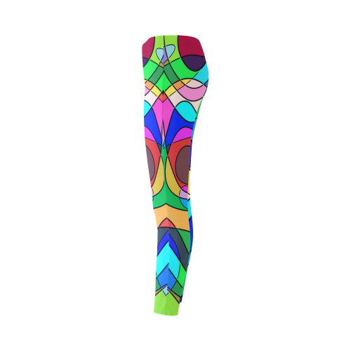 SQUIGGLY LOOPS - multicolored Cassandra Women's Leggings (Model L01)