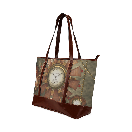 Steampunk, wonderful clocks in noble design Tote Handbag (Model 1642)
