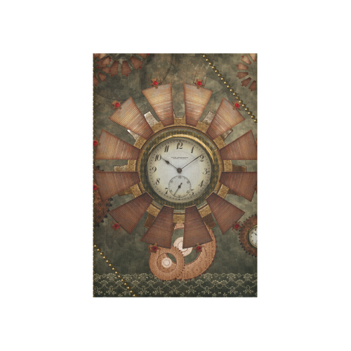 Steampunk, wonderful clocks in noble design Cotton Linen Wall Tapestry 40"x 60"