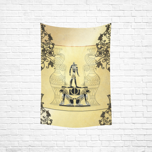 Anubis, the egypt god Cotton Linen Wall Tapestry 40"x 60"