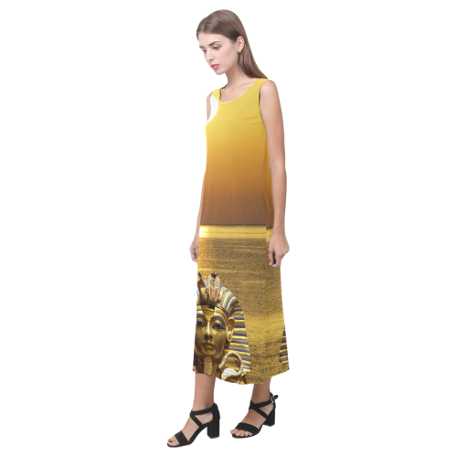 Egypt King Tut Phaedra Sleeveless Open Fork Long Dress (Model D08)