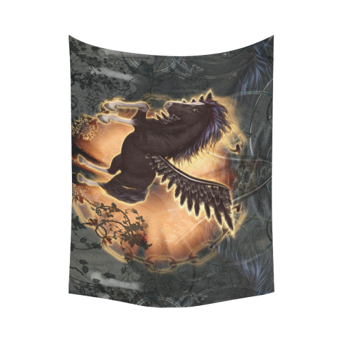 The dark pegasus Cotton Linen Wall Tapestry 80"x 60"