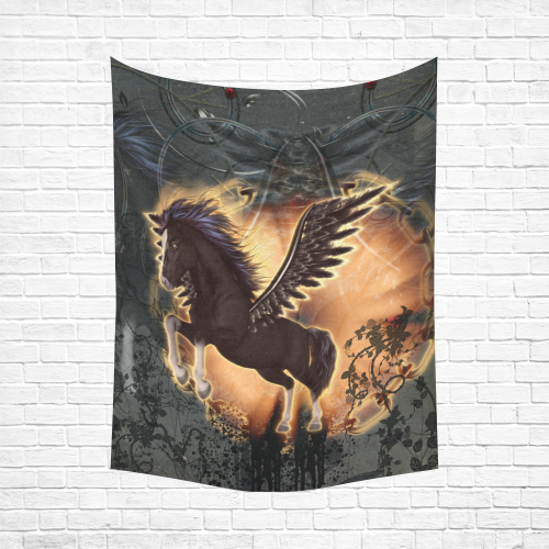 The dark pegasus Cotton Linen Wall Tapestry 60"x 80"