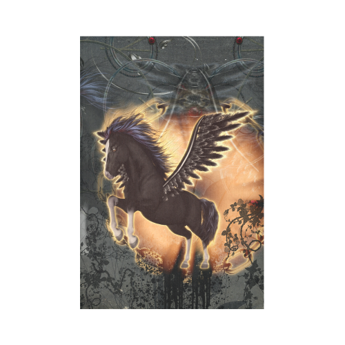 The dark pegasus Cotton Linen Wall Tapestry 60"x 90"
