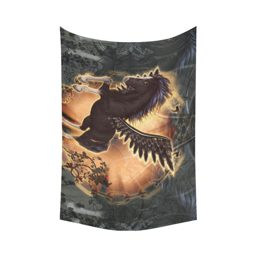 The dark pegasus Cotton Linen Wall Tapestry 90"x 60"