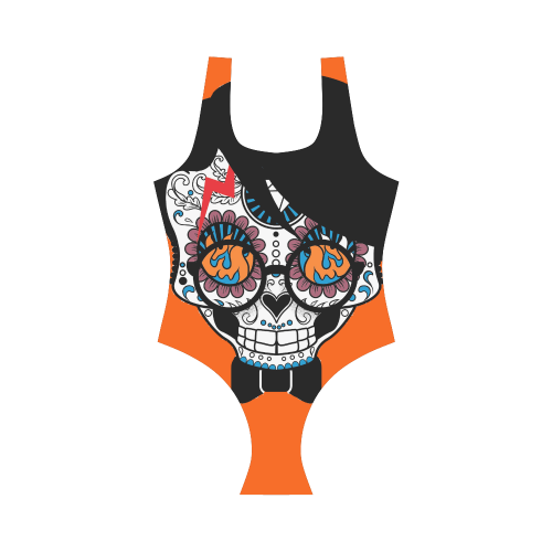 sugar skull harry Vest One Piece Swimsuit (Model S04)