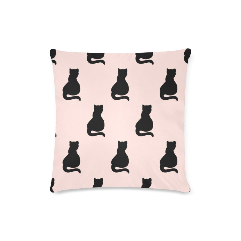 Black Cat Custom Zippered Pillow Case 16"x16"(Twin Sides) ID D676839