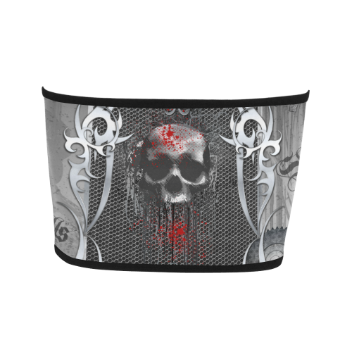 Awesome skull on metal design Bandeau Top
