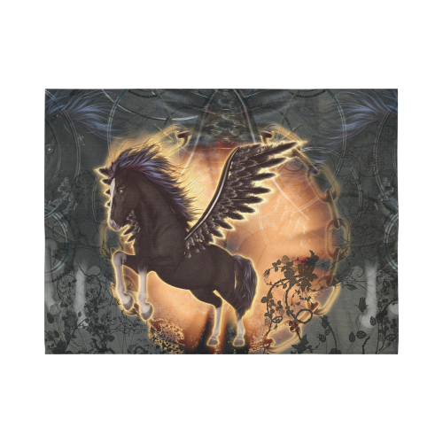 The dark pegasus Cotton Linen Wall Tapestry 80"x 60"