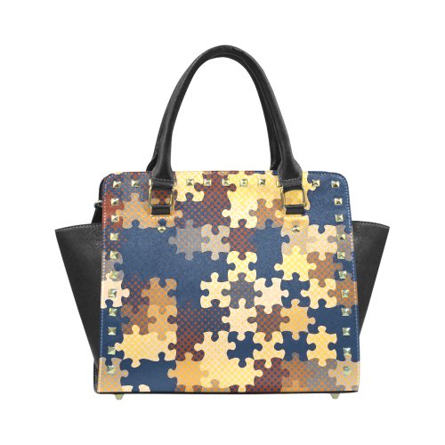 puzzle Rivet Shoulder Handbag (Model 1645)