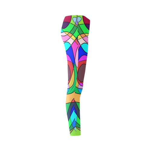SQUIGGLY LOOPS - multicolored Cassandra Women's Leggings (Model L01)