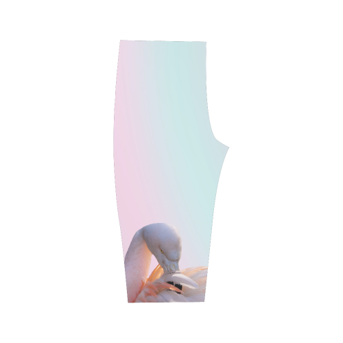 Flamingo Pink Mint Hestia Cropped Leggings (Model L03)