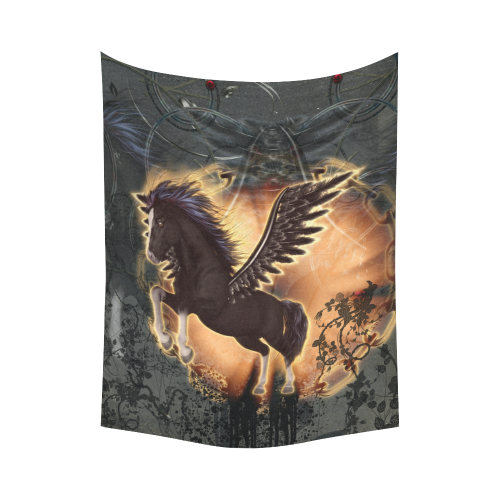 The dark pegasus Cotton Linen Wall Tapestry 60"x 80"
