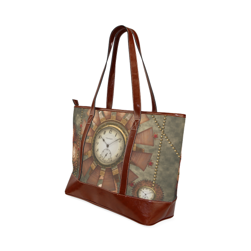Steampunk, wonderful clocks in noble design Tote Handbag (Model 1642)