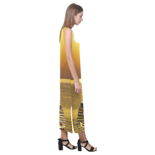 Egypt King Tut Phaedra Sleeveless Open Fork Long Dress (Model D08)