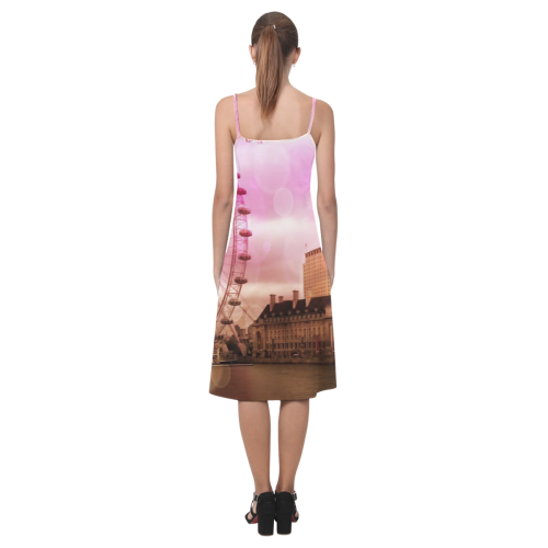 Travel-London, pink Alcestis Slip Dress (Model D05)