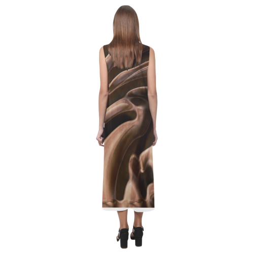 Molten Chocolate by Martina Webster Phaedra Sleeveless Open Fork Long Dress (Model D08)
