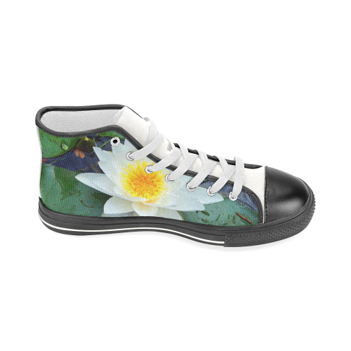 Waterlily Men’s Classic High Top Canvas Shoes (Model 017)