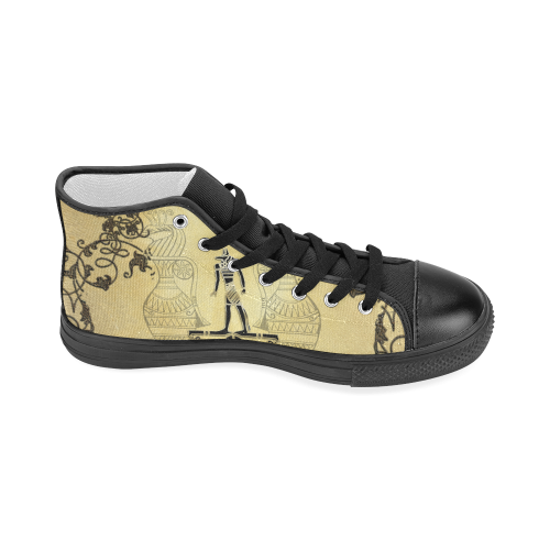 Anubis, the egypt god Women's Classic High Top Canvas Shoes (Model 017)