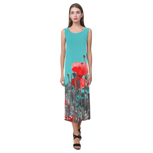 POPPY Phaedra Sleeveless Open Fork Long Dress (Model D08)