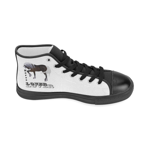 Horse lovers, wonderful horse Women's Classic High Top Canvas Shoes (Model 017)
