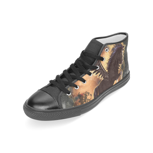 The dark pegasus Women's Classic High Top Canvas Shoes (Model 017)