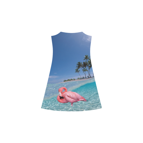 Flamingo and Palms Alcestis Slip Dress (Model D05)