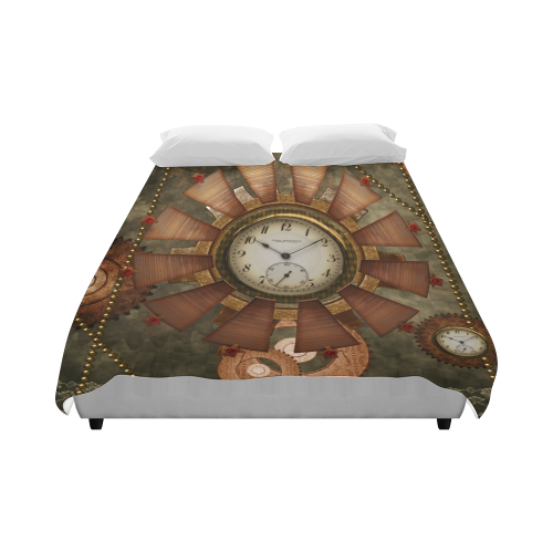 Steampunk, wonderful clocks in noble design Duvet Cover 86"x70" ( All-over-print)