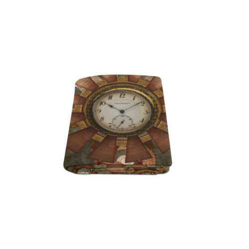Steampunk, wonderful clocks in noble design Blanket 40"x50"